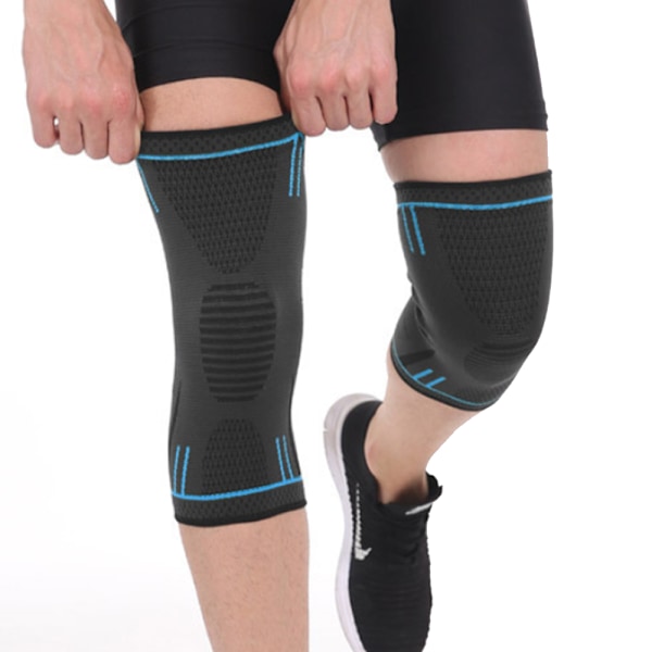 Knäskydd för Knäsmärta (Par) Stöd för Kvinnor & Män, Neopren Stabiliserande Wrap, Kompressionsknäskydd för Styrketräning, Träning, Löpning