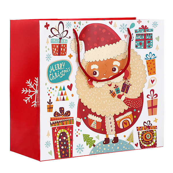 Julklappsinpackning för Godis och Små Presenter (Vit Graf 30*27*12cm)