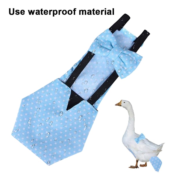1 Pack Kyckling Anka Gåsföremål Tvättbar Husdjur Fjärilsknut Blöjor för Höns Tuppar Fjäderfä Anti-Pull Blöjor S/M/L