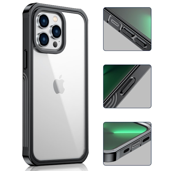 Shockproof, Defence, Skal, Black, iPhone 14 Pro Max Black iPhone 14 Pro Max (6.7)