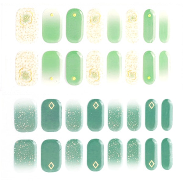 2 stk 3D Gel Neglelapper Gel Neglelapper 3d Varmt forgylling Lysbehandling Neglelakk Lim Neglesticker