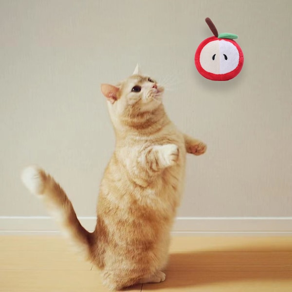 4 st katt leksak pipande leksak frukt form söt plysch leksak