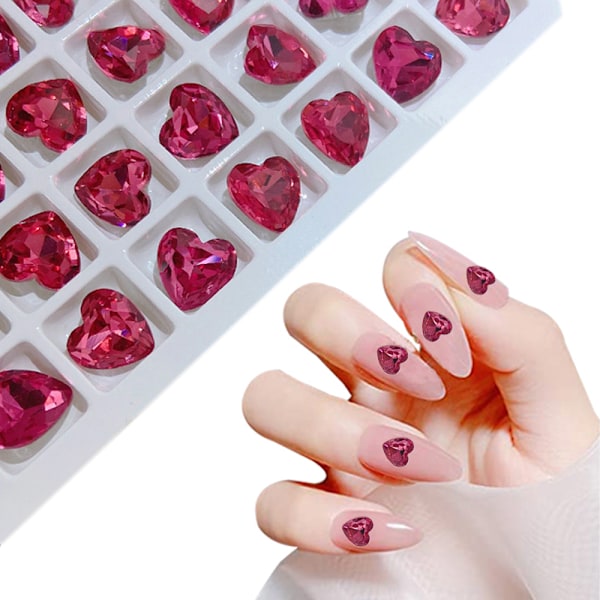 20 stycken DIY nagelkonst strass kristallglas strass nagelset smycken strass stenar dekorationer för nagelkonst hantverk