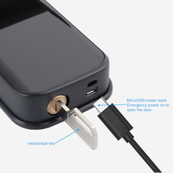 Smart Dörrlås Wifi Bluetooth IC-kort Tillfälligt Lösenord APP Fjärrlåsning Stöldskydd för TUYA Hem Kontor