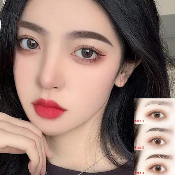 12 stk. Sorte Øjenbryn Eyeliner Blyanter Makeup Pen, Vandfast Øjenbryn Blyant, Langvarig Farve Øjenbryn Gel Pen, Øjenbryn Farveblyanter