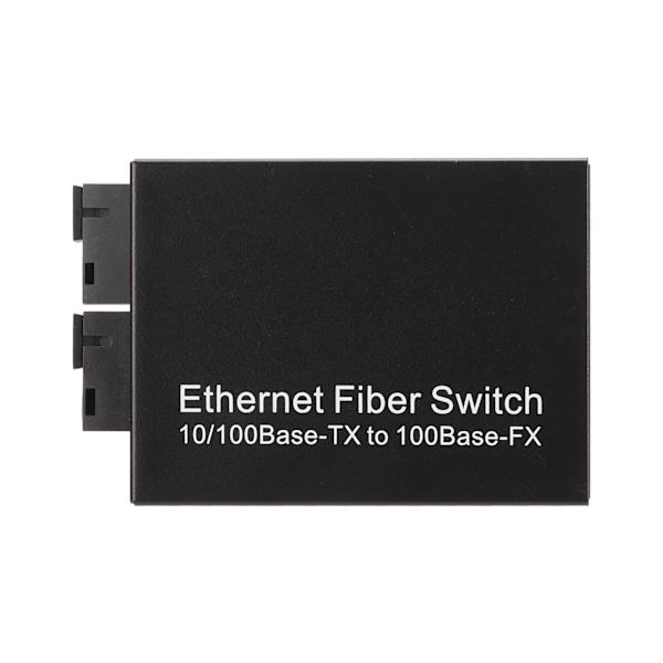 Ethernet Media Converter 100 Mbps SC Single Fiber Singlemode RJ45 Port Fiber Ethernet Transceiver för Nätverk 100‑240V EU-kontakt
