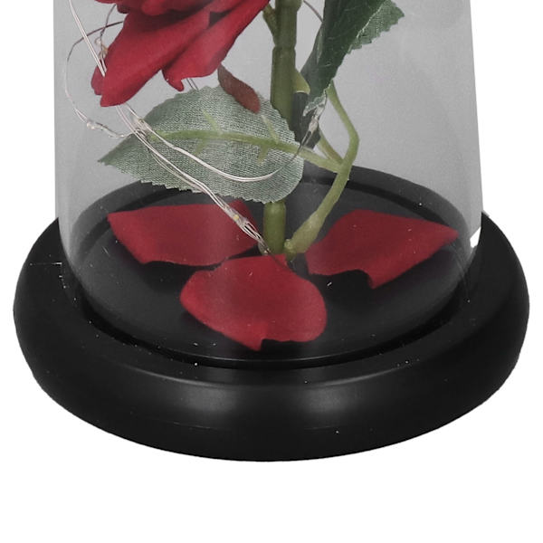 Elektrisk LED Rose Glas Lint Dekorativ Lys 2 stk Rose Glas Dæksel til Fødselsdag Mor