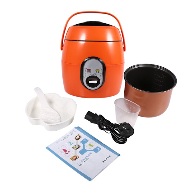 220V 1,2L Multifunksjonell Elektrisk Riskomfyr Hjemmeapparat Egnet for Studenter (Oransje)