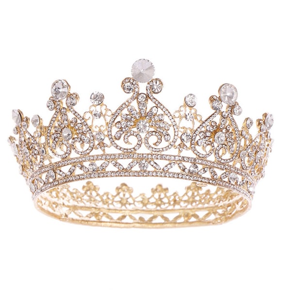 Dronningkrone til Kvinder - Krystal Tiara Krone Pandebånd til Fødselsdag Bryllup Halloween Pageant Hårtilbehør