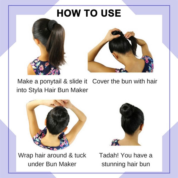 Hårbollemaker for barn, 3 stk Chignon Hår Donut Sokk Bolleform for jenter, Hår Doughnut Former for kort og tynt hår