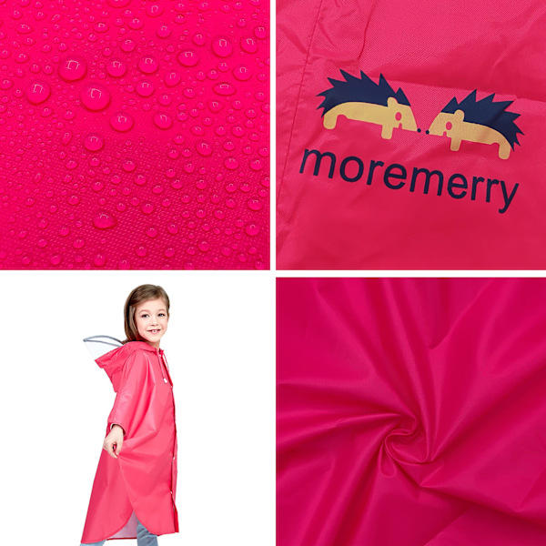Rain Poncho Kids Rain Cape Girls Pojkar 100 % regntät Bärbar hopfällbar regnjacka Barn Regn Poncho Cykel med förvaringsväska Regnjacka Barn Vattentät