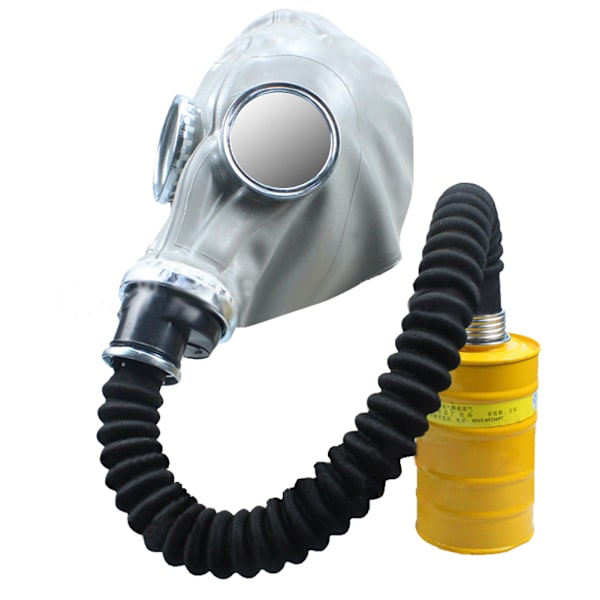 Helmask Respirator Huvudskydd Säkerhetsmunstycke för Kemisk Sprutmålning Gasförsvar (Respirator 0,5M Slang NR.7 Kanister)