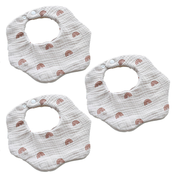 Baby Bandana-Sjal Spottduk för Drool och Tandspottning Bomullsabsorberande för Pojke Flicka