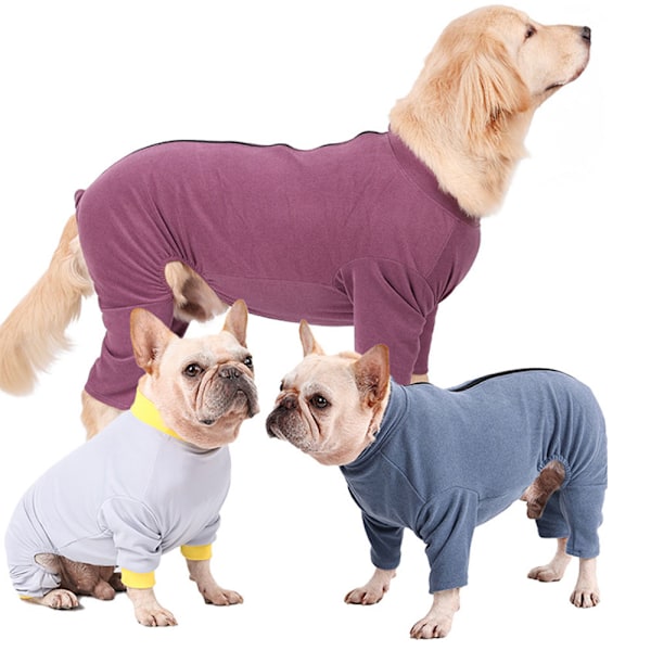 Husdjur enfärgad varm heldress Hund slickresistent sårkläder