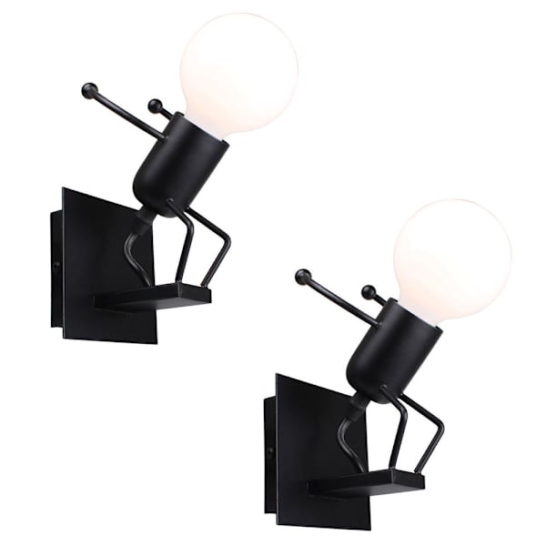 Metall vegglampe Barnefigur vegglampe Soverom mini