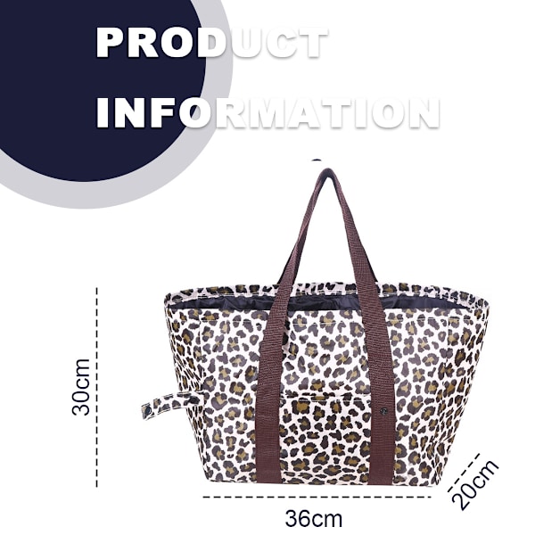 Mjuk Stor Utility Tote, Vikbar Återanvändbar Förvaringsväska Termisk Tote Väska för Kontorsarbetare Picknick Vandring Strand Fiske