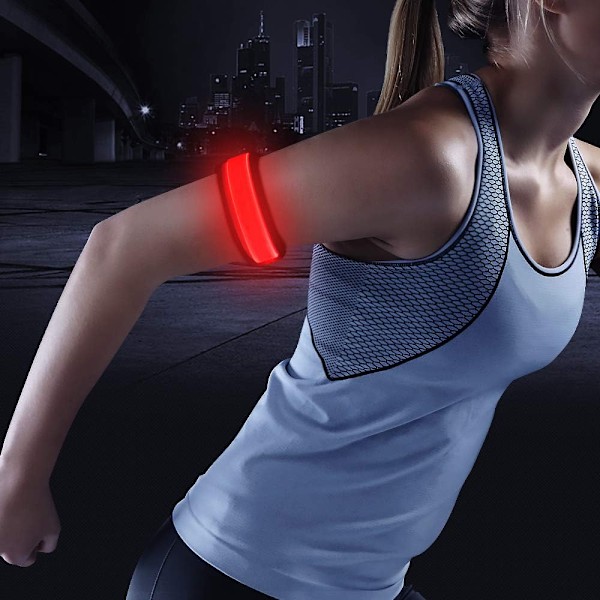 LED-reflekterande klapp-armband, lysande handledsband för nattlöpning, utomhussporter