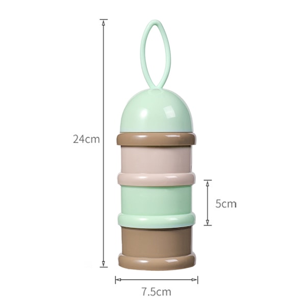 Mælkepulverdispenser, Stabelbar, Til Rejser, Baby, Børns Mælkepulverdispenser & Snack Opbevaringsbeholder