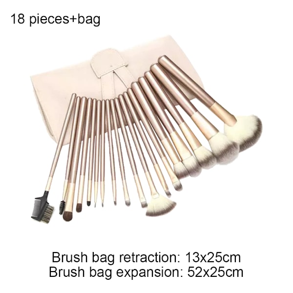 Sminkborste Set  Premium Syntetisk Foundation Puder Concealers Ögonskuggor Rouge Sminkborstar