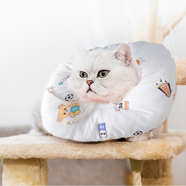 1 st justerbar kattkon krage mjuk, söt katt återställnings krage kattkon efter kattkirurgi (tre storlekar att välja mellan)