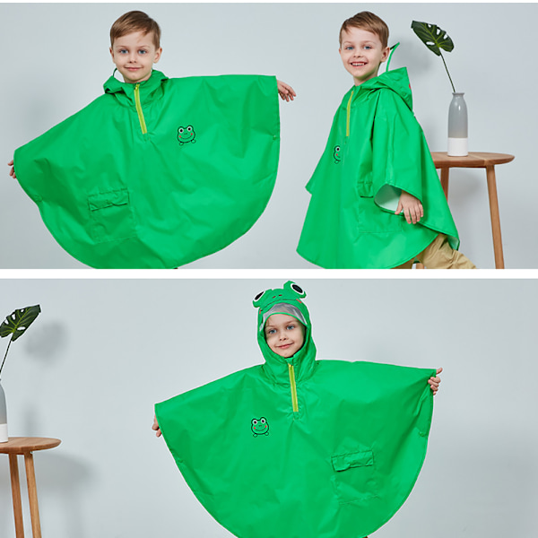 Regnponcho barn regnkappa tjejer pojkar 100% regntät bärbar vikbar regnjacka barn regn poncho cykel med förvaringsväska regnjacka