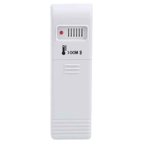 CJ3316RF 4 tommer Termometer med Urfunktion Indendørs Udendørs Digital Trådløs Temperaturmåler