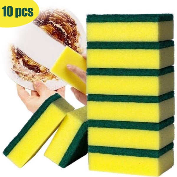 10 st Non Scratch Scrub Sponge Super Absorbent Multi Use