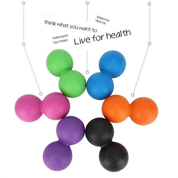 Massageboll med jordnötsform, Massage Lacrosse Bollar för Myofascial Release, Trigger Point Therapy, Muskelknutar och Yogaterapi, Mobilitetsboll för Fysisk