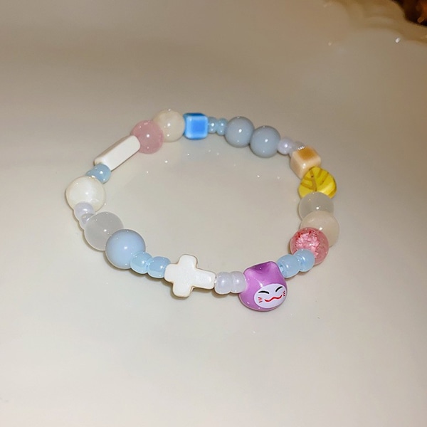 3 st söta Macaron armband ring stjärna fyrkant för att accessorize handled