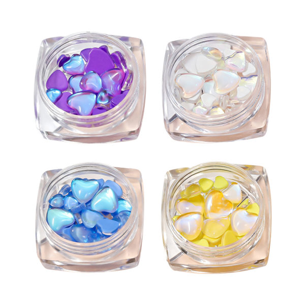 Cute Nail Charms, Heart Shape Crystal Rhinestones of Nail Art