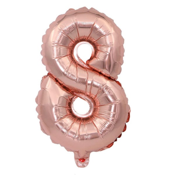 32 tum stora rosa guldfolie nummer 0-9 ballonger för bröllop