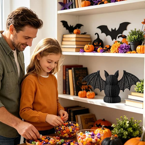 Halloween-karakterer - håndvævet gotisk borddekoration