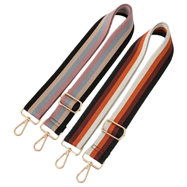 2 st väska rem, 3,8 cm bred väska rem ersättning crossbody handväska randig justerbar axelväska, justerbar 80-140 cm