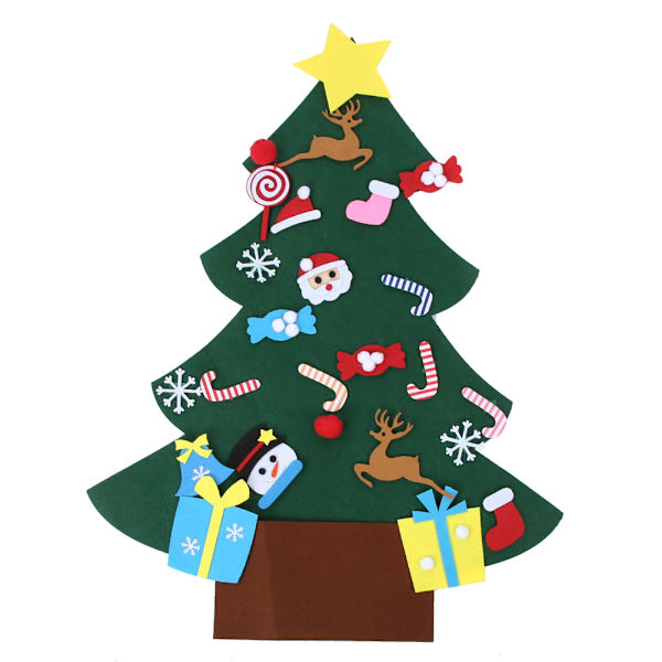 DIY Juletre 3D Julepynt Ornamentsett Utdanningsleketøy A-Stil Juletre