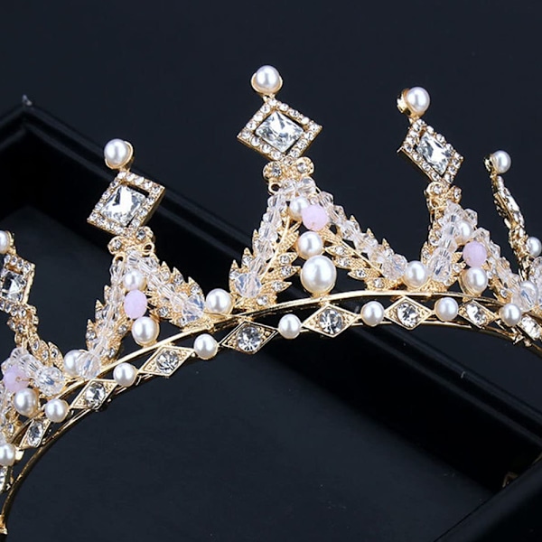 Rhinestone Prinsessdiadem - Kristall Bröllopstiara för Födelsedag Cosplay Kostymer Håraccessoarer