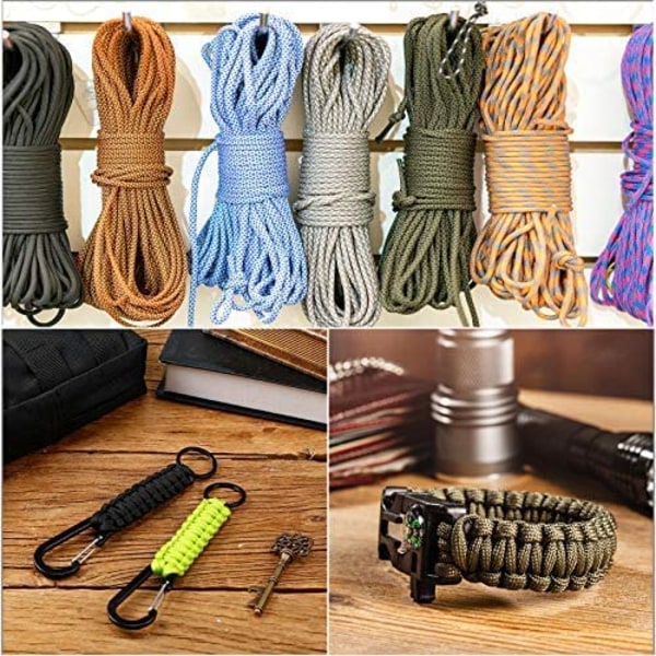 12-delad Paracord-Virka Set med Marlin-Spik för Utomhus Virkning av Paracord med Marlin-Spik i Rostfritt Stål DIY Virkningsnål