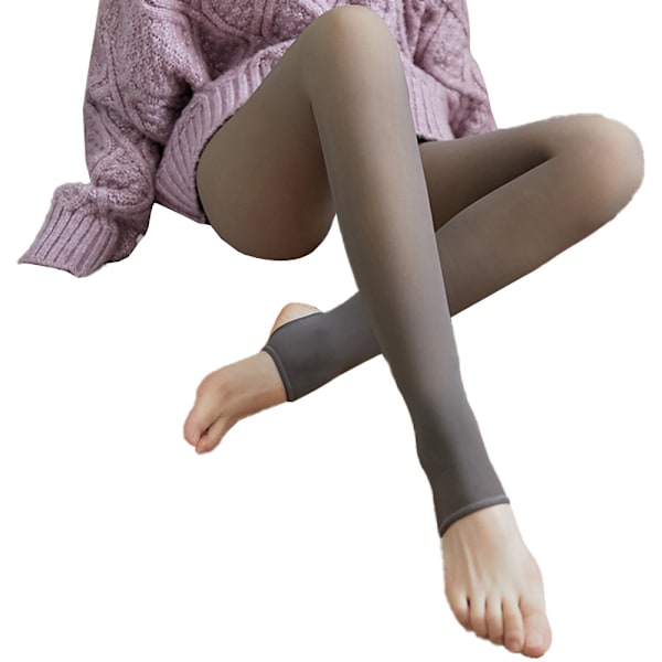 Naisten lämpimät läpikuultavat keinokuitutightsit, lämpimät läpikuultavat sukkahousut, talvella venyvät vyötäröltä slim-leggingsit