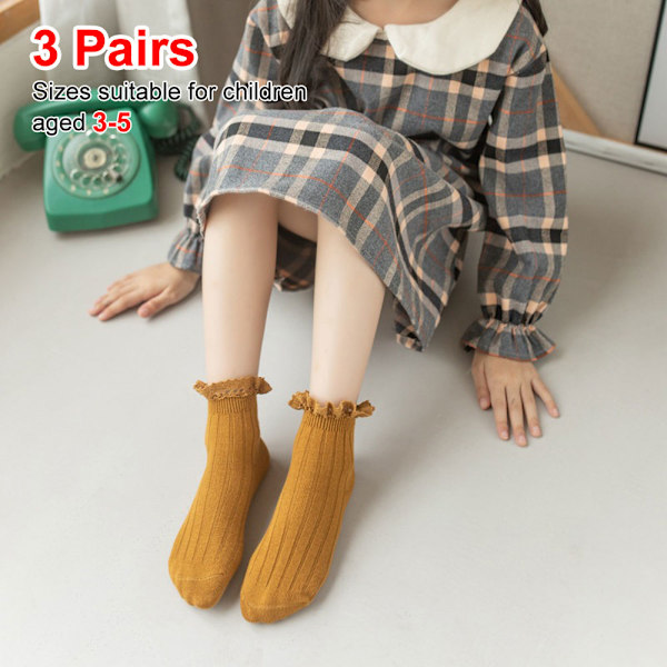 Vauvan tytön sukat Retro Toddler peplum reunustettu tupsu nauha nilkkasukat Pienen tytön saappaat sukat