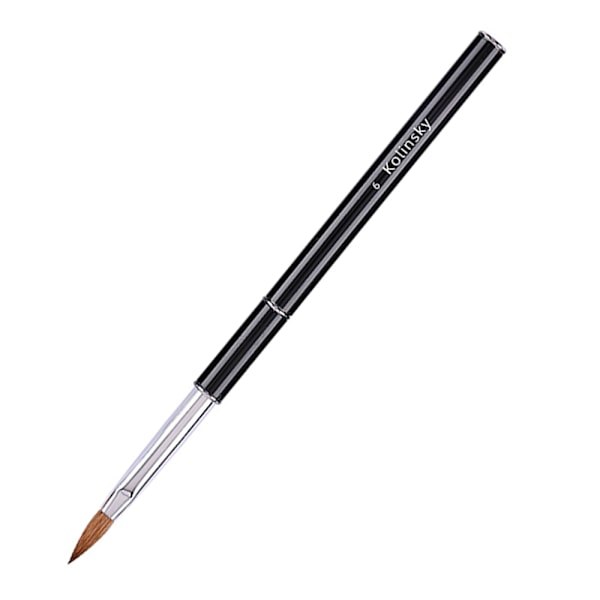 Svart Metalldesign Sable Akrylpensel för Nagelkonst Manikyr DIY Salong & Hemverktyg