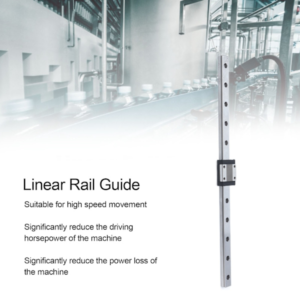 Lineær Skinneguidelager Stål Glideblokk Bevegelsesvei Verktøy 12mm for CNC Maskin MGN12300mm