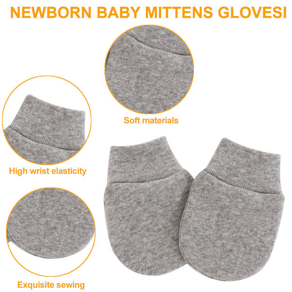 6 Par Newborn Vantar Baby Toddler Handskar Repfria Vantar för Bebisar 0-6 Månader för Pojkar och Flickor
