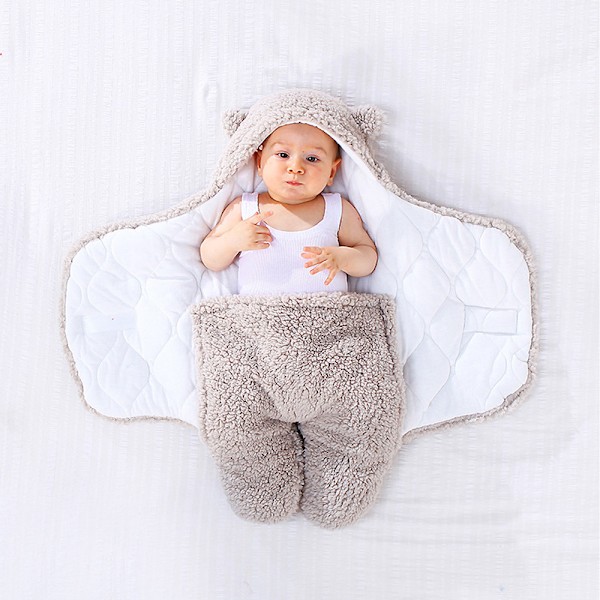 Søde Nyfødte Babytæpper Pludsede Swaddle Tæpper