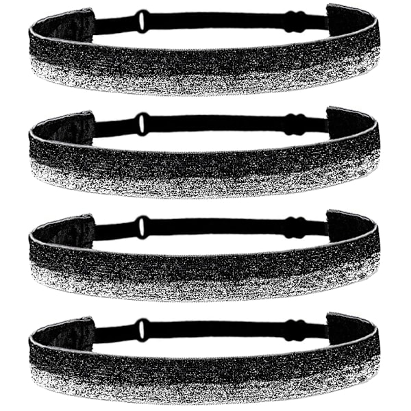 Justerbar Halksäker Bred Bling Glitter Hårband för Kvinnor, Flickor & Tonåringar