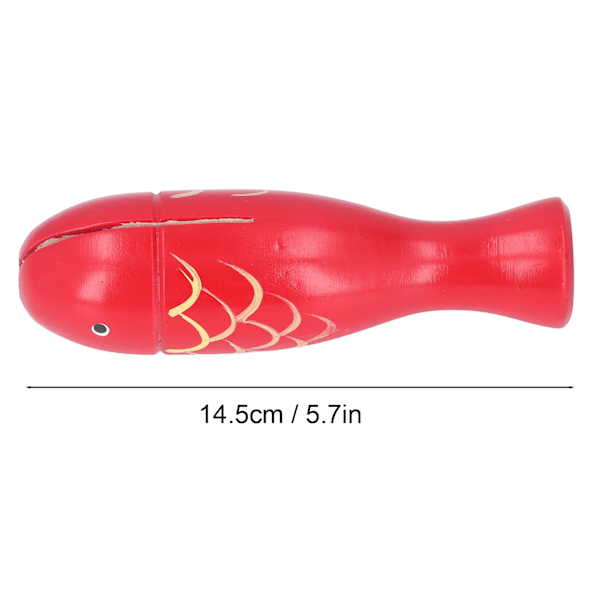 Percussion Instrument Fisk Formet Bærbar Træmusikinstrument Til Børn Småbørn Rød