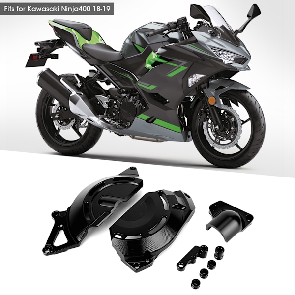 CNC Aluminium Legering Motor Stator Dæksel Beskytter Passer til Kawasaki Ninja400 18-19 Sort