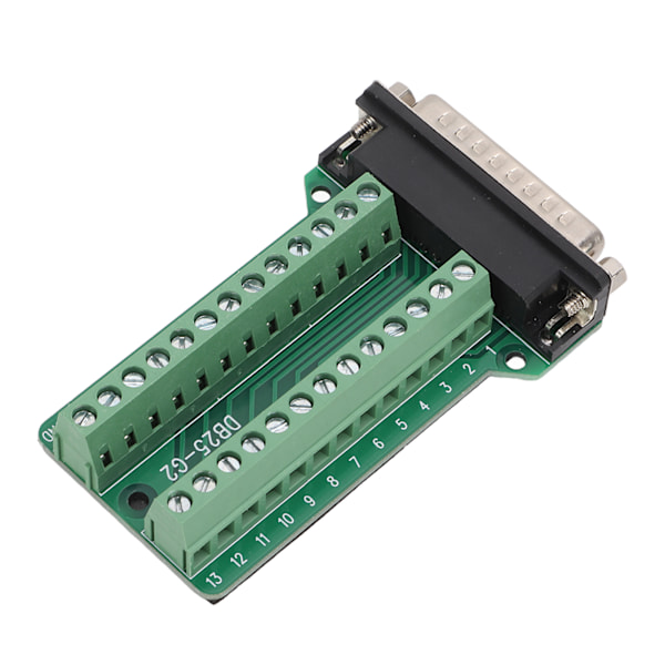 25-polig Terminalblockanslutning Signalmodul Skruvtyp PCB-terminalbräda för kommunikationsfelsökning DB25‑G2 Hankontakt