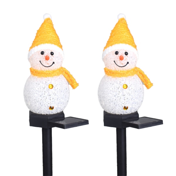 2 Pack Snowman Solar Lights Christmas Solar Lights Garden