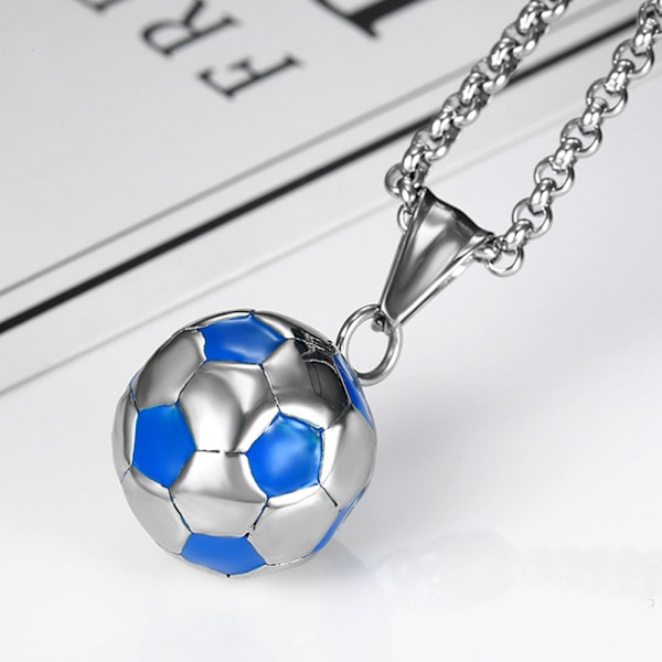 Fotbollsberlock Mode Herrhalsband Rostfritt Stål Halsband