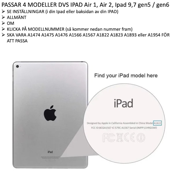 iPad Air 2 Skärmskydd 9H Härdat Glas Transparent