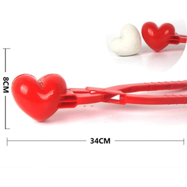 4-pack Snöbollstänger, Vinter Snöbolltillverkare Leksak, Snöbollspress, Snöbollstänger Hjärtformade Snöbollar, Perfekt Utomhuslek Snöleksaker för Barn